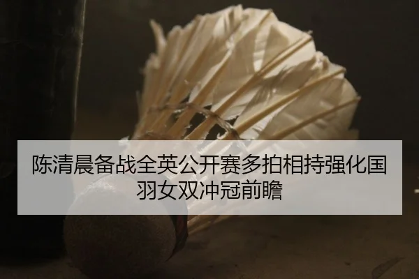 陈清晨备战全英公开赛多拍相持强化国羽女双冲冠前瞻